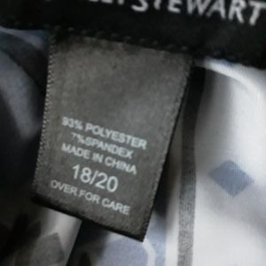 Size 18/20 off the shoulders black, blue, and white top.